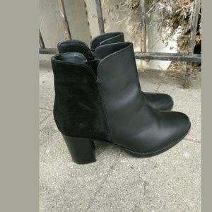 Barney's New York Leather and Suede Ankle Boots